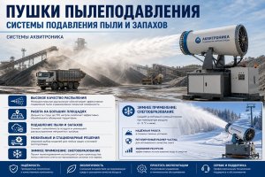 Пушки пылеподавления: как работают системы подавления пыли и запахов и где они применяются