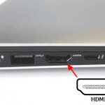 HDMI connector on laptop